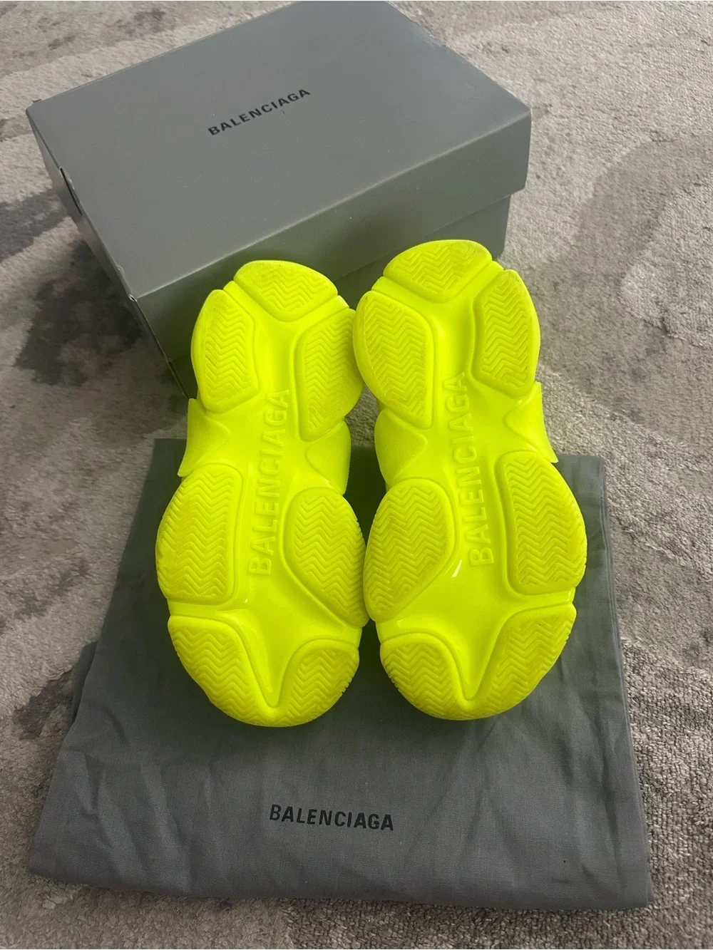 Balenciaga Neon Yellow Chunky Sole Sneakers